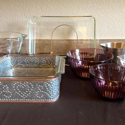 Pyrex Ovenware & Bowls, Anchor Hocking Baking Dish Set & Measuring Bowl Plus OXO Measuring Bowls