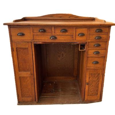 Solid Wood (possibly antique) Desk