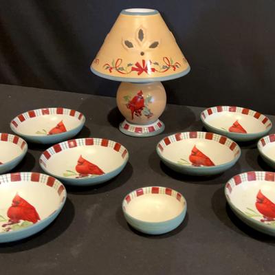 Lenox Winter Greetings Tealight Lamp, 8 Small Bowls And 1 Mini Bowl