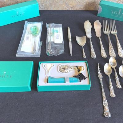 Sterling Silver - Steiff “Rose”, Alvin “Bridal Rose” & Towel Sterling 