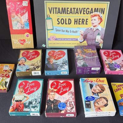 “I Love Lucy” DVDs & Metal sign 