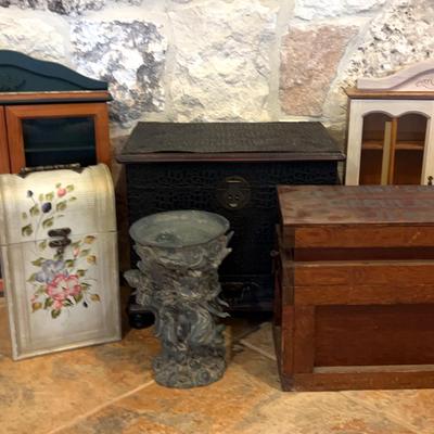 Decor Galore - Curio Cabinets, Storage Boxes And Candle Holder 