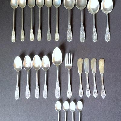 Sterling Silver - Collection of “Milburn Rose” pattern 