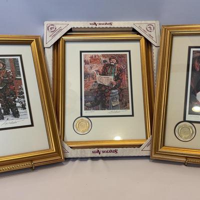 Emmett Kelly The Original Circus Collection -Christmas Carol. Wall Street, Helping Hand