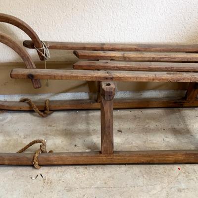 Vintage Wooden Sleigh 