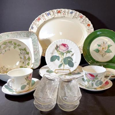  Copeland Spode Large Platter, Redouté Roses" by Roy Kirkham-cups/saucers/ Plates, Glass Corn On Cob