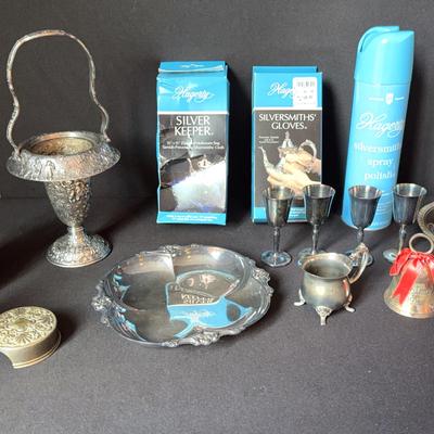 Assorted Sterling Silver items + polish/cloth 