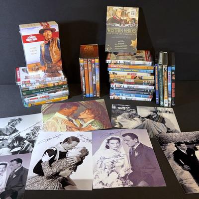 Collection of John Wayne DVDs & photos 