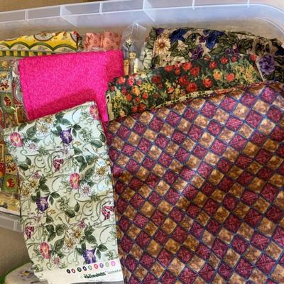 3 Bins of Fabric LOT 1 