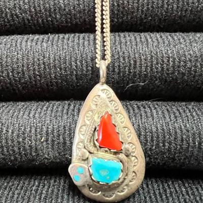 EFFIE CALAVAZA ZUNI STERLING TURQUIOSE