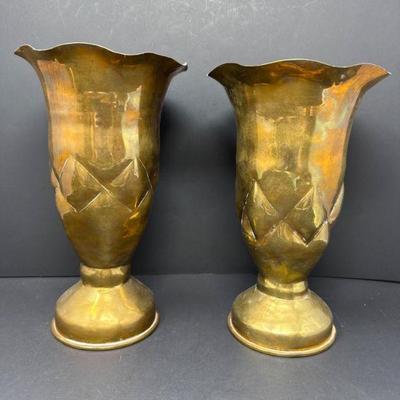 Vintage Trench Art Vases