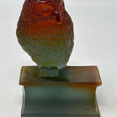 Daum France Glass Owl