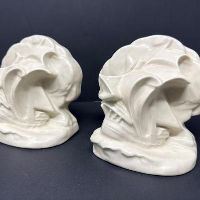 Rookwood Pottery Ship Bookends