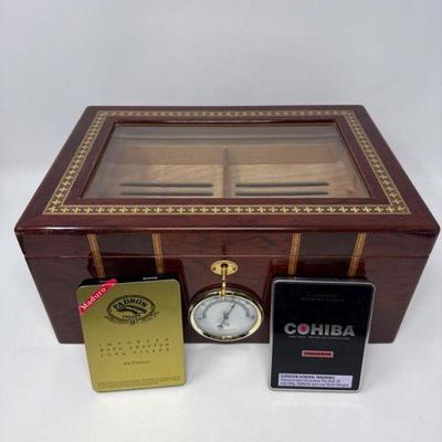 Humidor and Cohiba Cigars