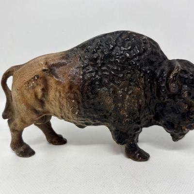 Cast-Iron Bison Coin Bank