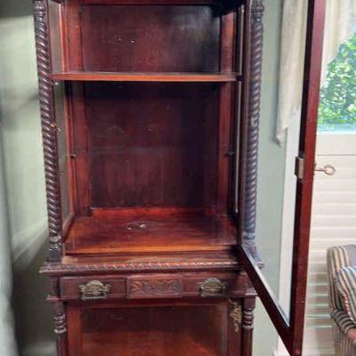 Mahogany display cabinet