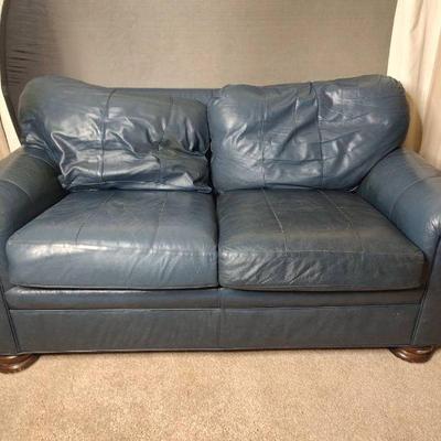 Leather loveseat