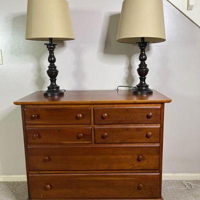 Dresser and lamps