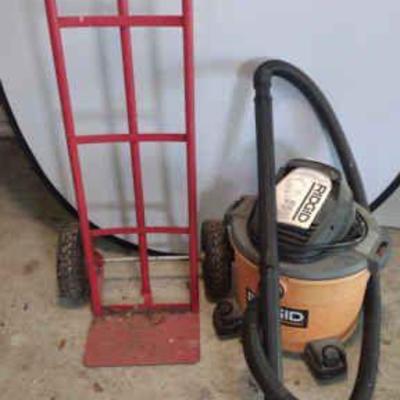 Shop vac and hand cart