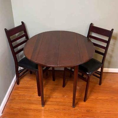Drop leaf table and chairs
