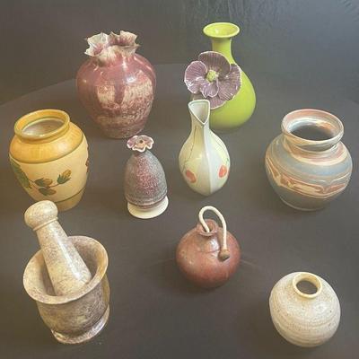 Stoneware and glass pottery