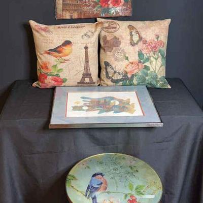 Framed bird art