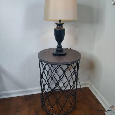 Lamp on end table