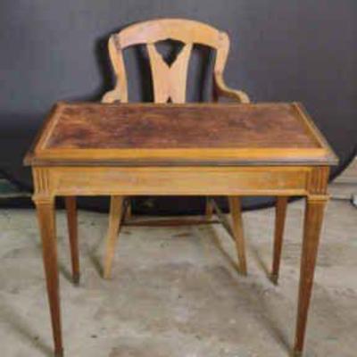 Leather top desk