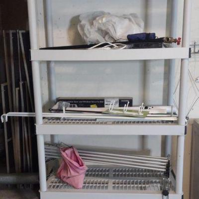 Poly shelf with contents