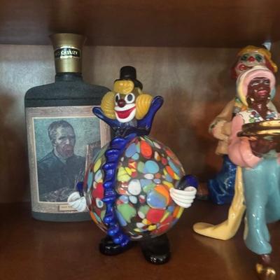 Marrano glass clowns 