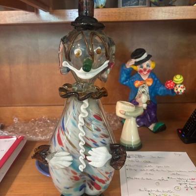Marrano glass clowns 