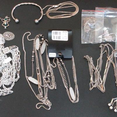 Sterling and Other Silver Color Jewelry