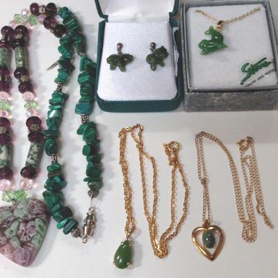 Green (Jade?) Jewelry 