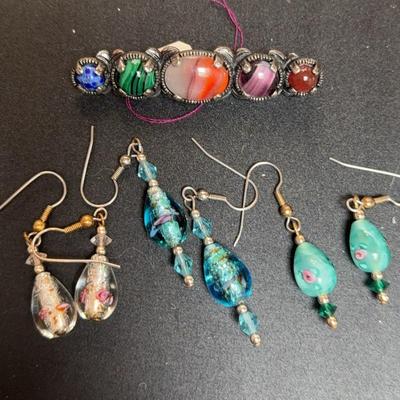 Glass Drop Earrings 