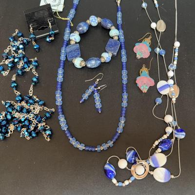 Blue Glass & Other Shades of Blue Jewelry 