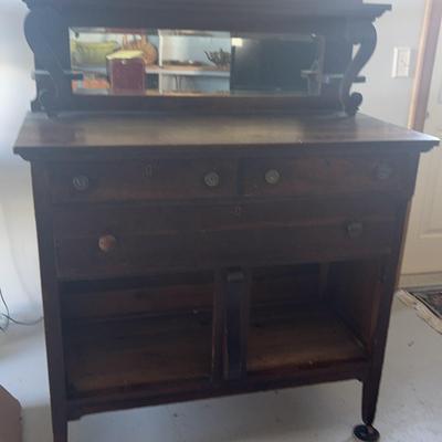 Antique Mirrored Sideboard-Imperial Furniture Mfg. Company