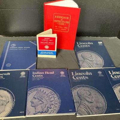 Set of Lincoln Cents Coin Collection Books with Historical Data