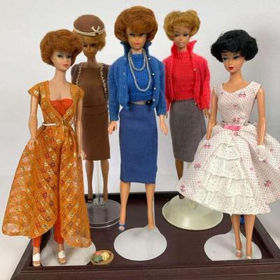 Vintage Barbie Dolls with Fashion Accessories - Set of 5