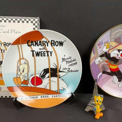 Looney Tunes Sylvester & Tweety Bird Collectible Plate Set