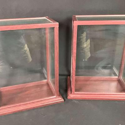 Pair of Decorative Plexiglass Display Boxes