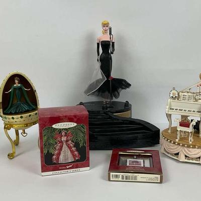 Collectible Music Box & Barbie Phone and Figurine Set