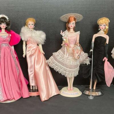 Porcelain Collection Of Barbie Dolls