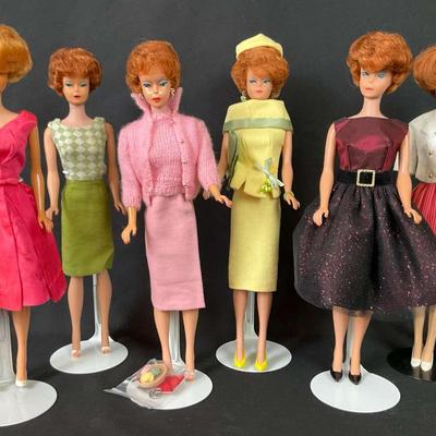 Barbie Dolls in Vintage Dresses
