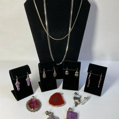 Sterling Silver Jewelry with Purple Stones