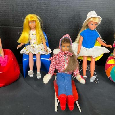 Vintage Barbie, Midge and Skipper Dolls Collection