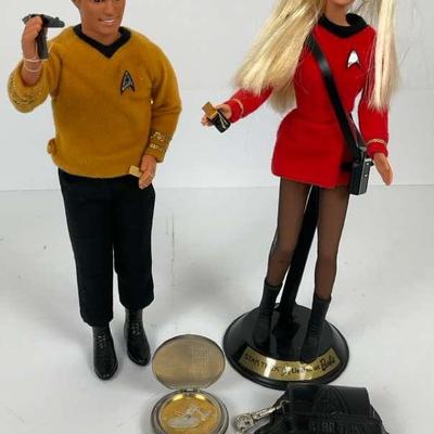 Star Trek Barbie and Ken Dolls with Pocket Watch