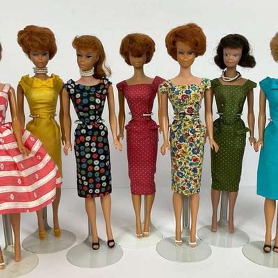 Fashion-Forward Barbie Collection in Retro Dresses