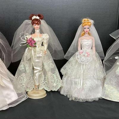 Collection of Barbie Bride Dolls From Different Eras 