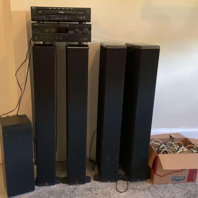Yamaha And RCA Home Audio System with Speakers and Accessories