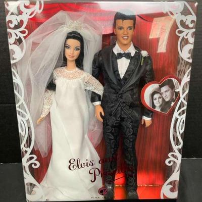 Elvis and Priscilla Presley Wedding Doll Set